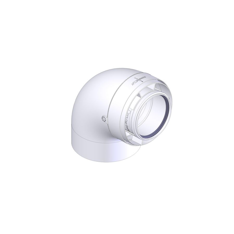 Bocht Ø100 x Ø150 90°  d-p/a