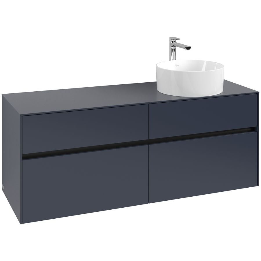 Wastafelonderkast Collaro 1400x548x500mm Marine Blue C04700VQ