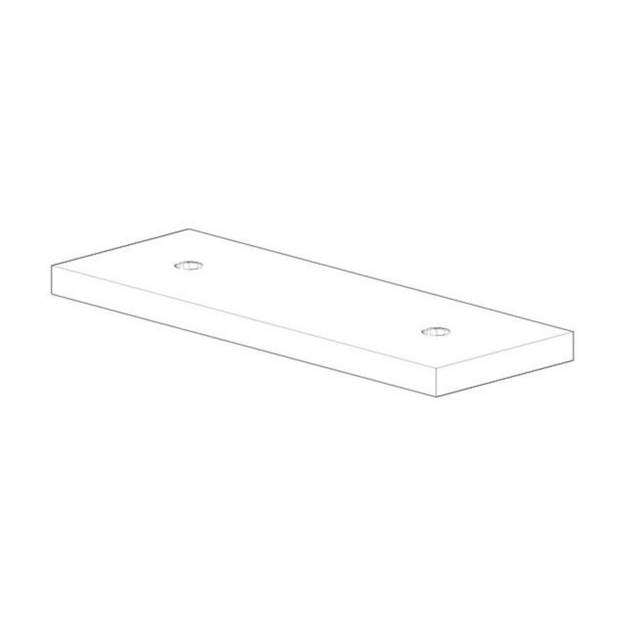 Rozet 160x55x8,5mm chr