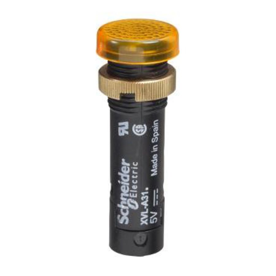 signaallamp Rond 12 IP40 Oranjegeel ingebouwde LED 48Vklem