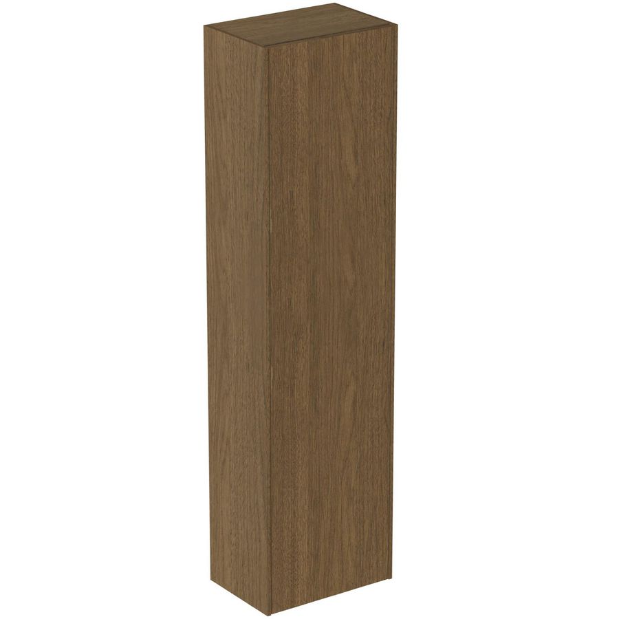 Conca kolomkast halfhoog 37x25x140cm met 1 deur dark walnut