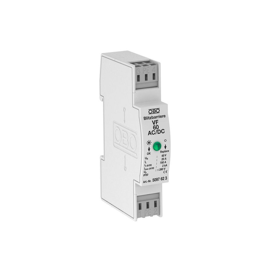 Bliksembarrière voor AC en DC 60V AC
