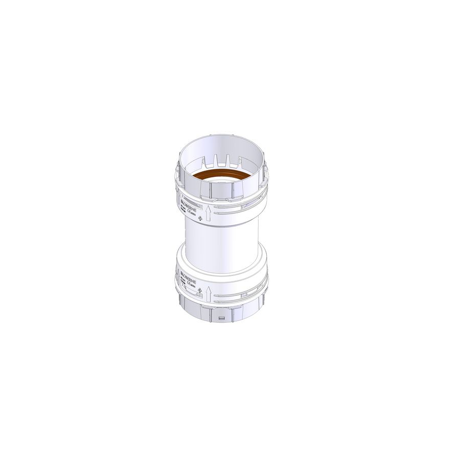 Koppelstuk flex/flex Ø80 d-p
