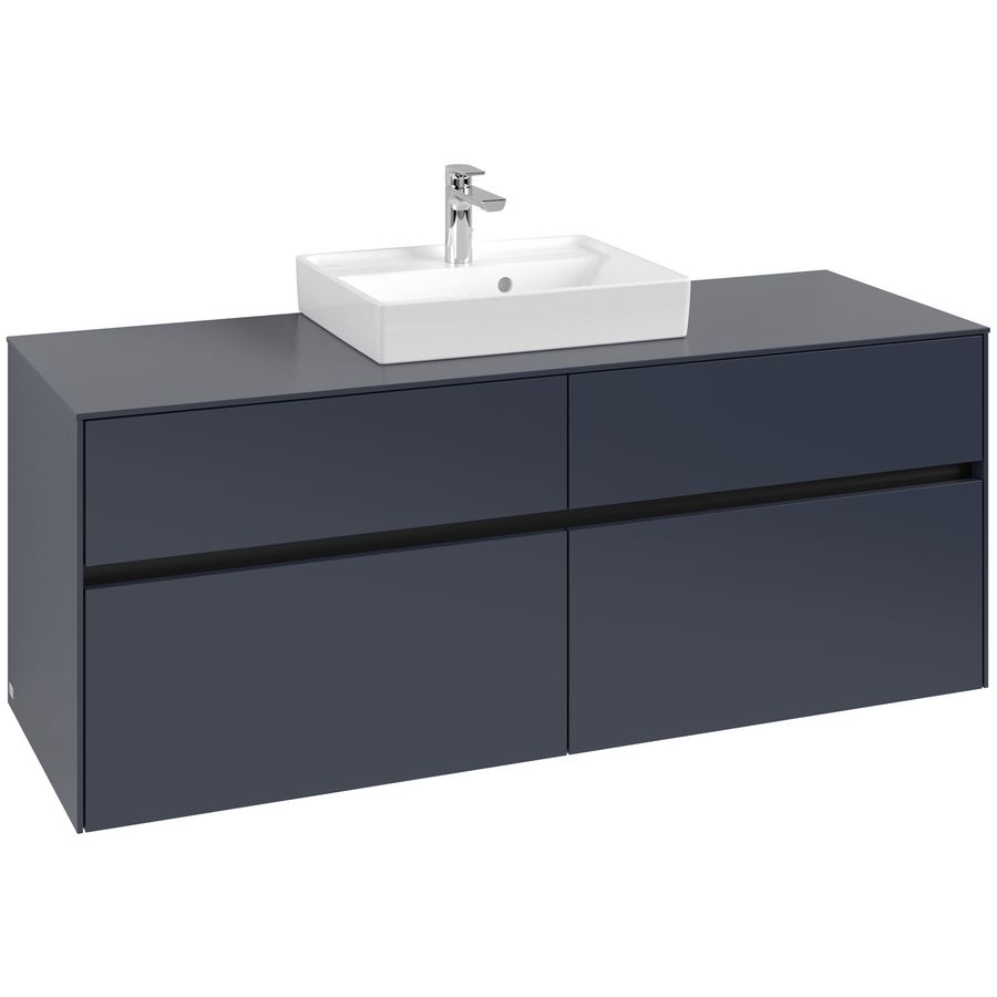 Wastafelonderkast Collaro 1400x548x500mm Marine Blue C07300VQ