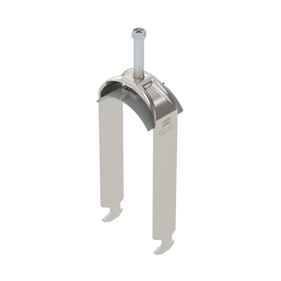 Beugelklem 2056 2-vdg 52-58mm rvs A2 1.4301 blank VVE=25