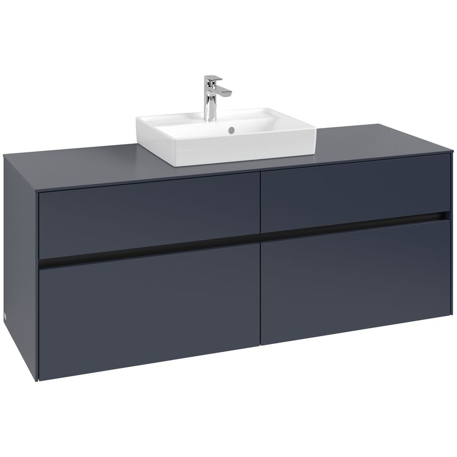 Wastafelonderkast Collaro 1400x548x500mm Marine Blue C073B0VQ