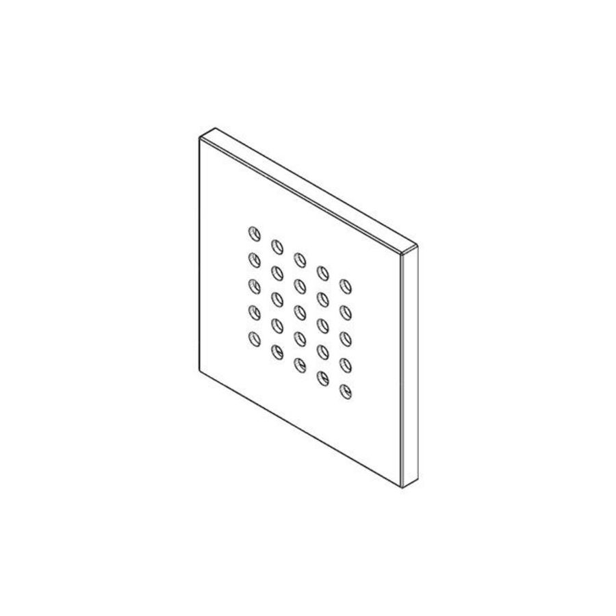 Rozet 120x120x10mm chr