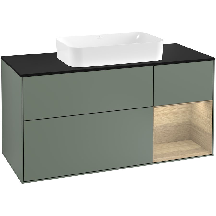 Wastafelonderkast Finion 1200x603x501mm Olive Matt Lacquer G302PCGM