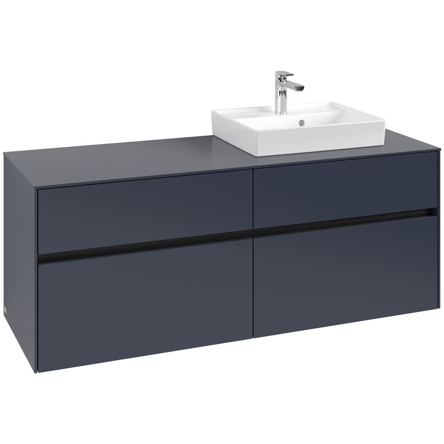 Wastafelonderkast Collaro 1400x548x500mm Marine Blue C07500VQ