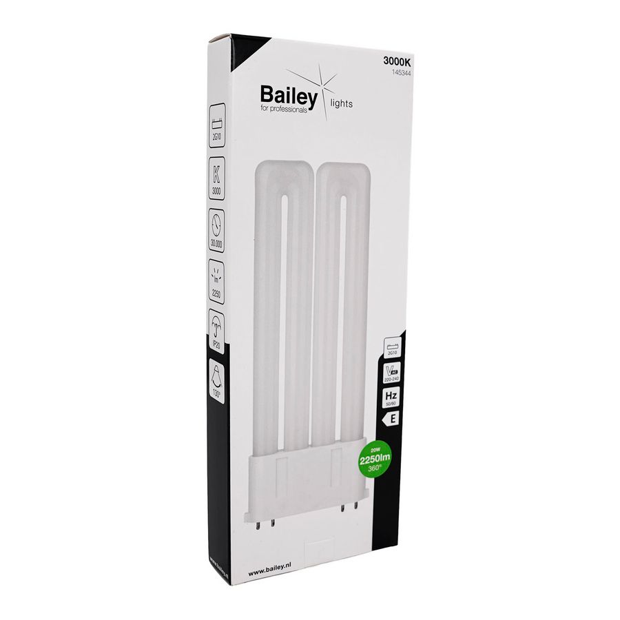 LED-lamp 2G10 4P EM+AC PL TC-FEL 20W 36W 2250lm 830 glas