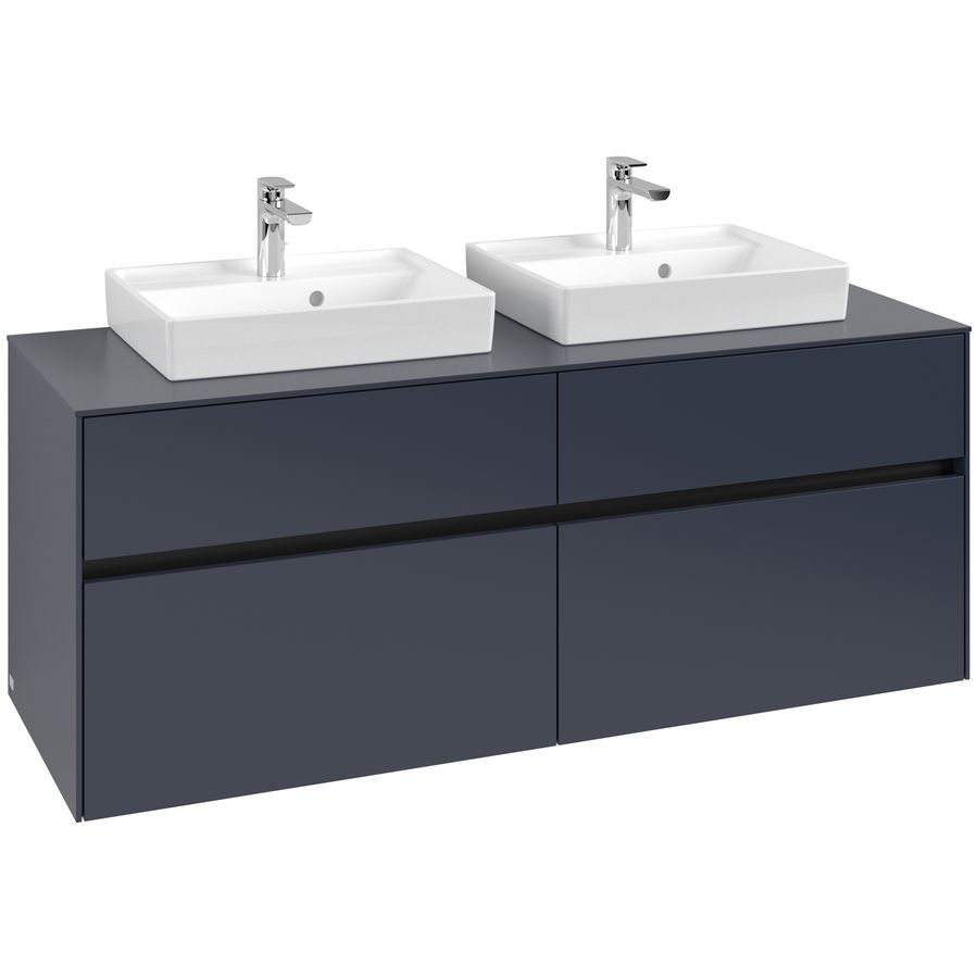 Wastafelonderkast Collaro 1400x548x500mm Marine Blue C07600VQ