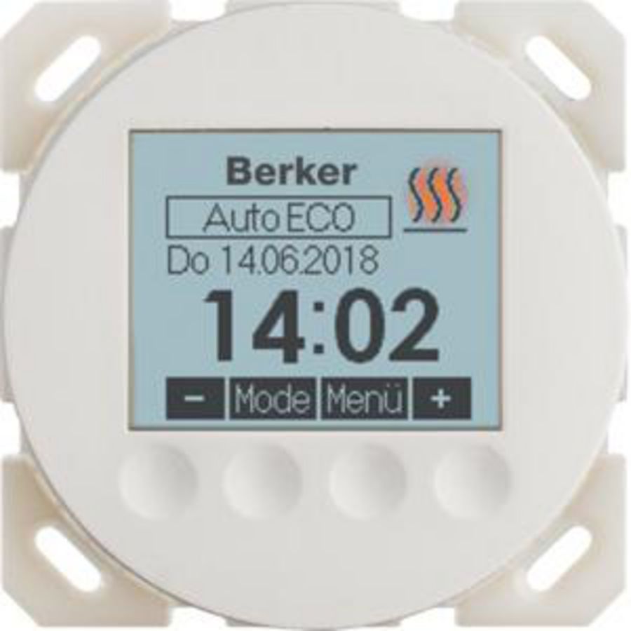 Thermostaat met display maakcontact berker 1930 polarwit