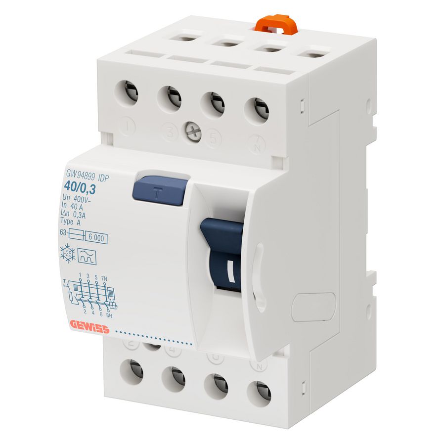 AARDLEKSCHAKELAAR 4P 40A 300Ma TYPE A DIRECT 3MOD.IDP SERIE