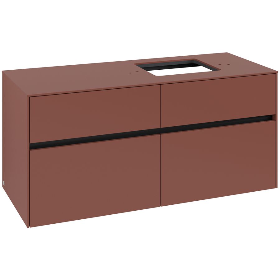 Wastafelonderkast Collaro 1200x548x500mm Wine Red C13000AH