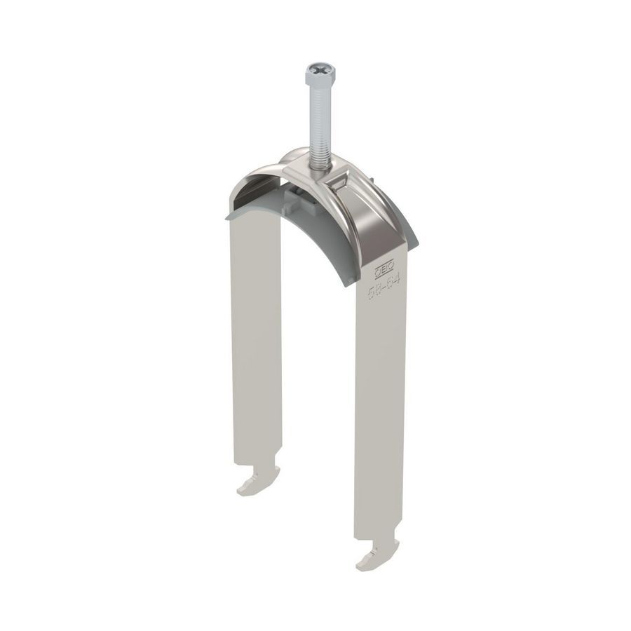 Beugelklem 2056 2-vdg 58-64mm rvs A2 1.4301 blank VVE=15
