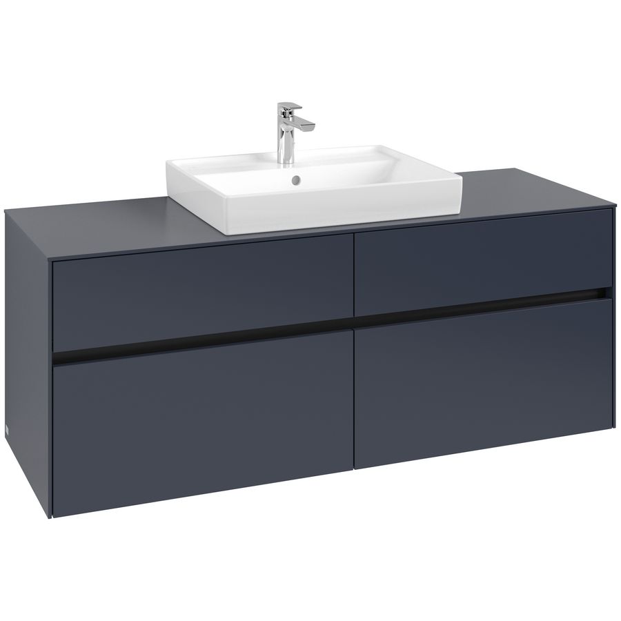 Wastafelonderkast Collaro 1400x548x500mm Marine Blue C08400VQ