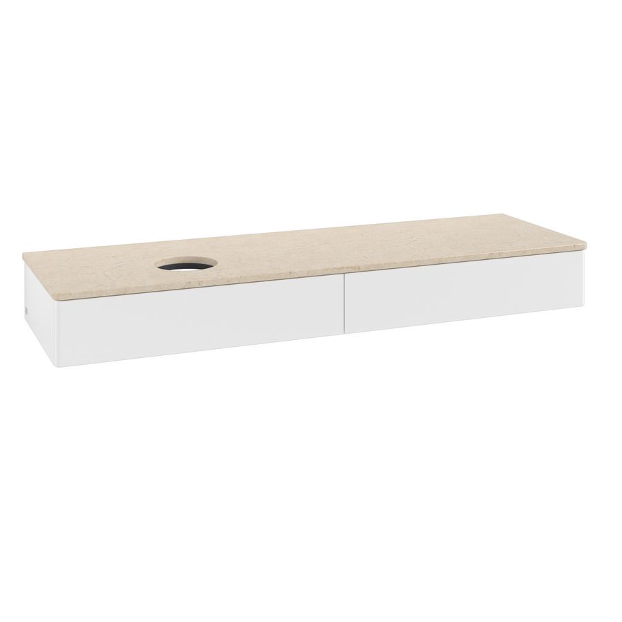 Wastafelonderkast Antao 1600x190x500mm White Matt Lacquer L15013MT