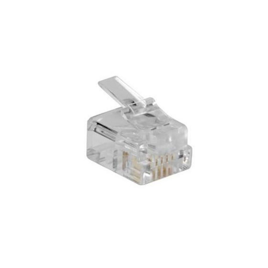 Plug RJ11 modulaire voor soepele ronde kabel VVE=25