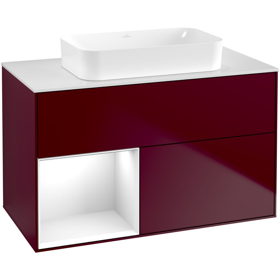 Wastafelonderkast Finion 1000x603x501mm Peony Matt Lacquer G651GFHB