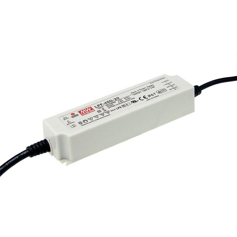 AC-DC enkele output LED driver CV+CC 40W 24V Dim PWM