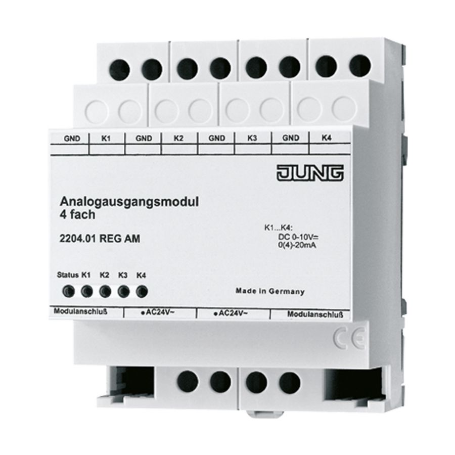 Analoge uitgang 4-voudig uitbreiding KNX