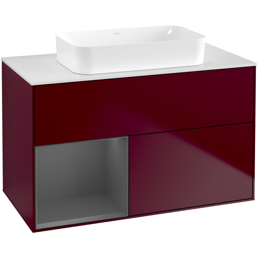 Wastafelonderkast Finion 1000x603x501mm Peony Matt Lacquer G651GKHB