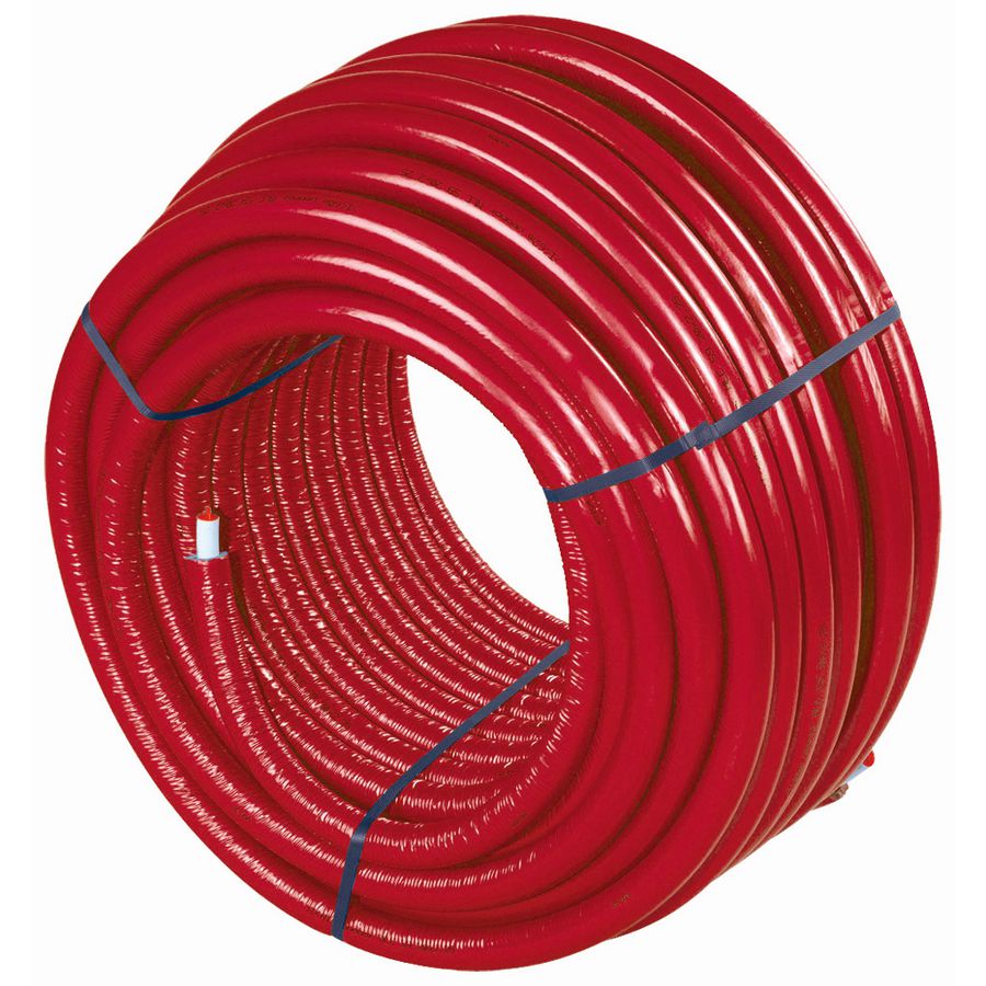 Rol a 75mtr. meerlagenbuis Uni Pipe PLUS S6 20x2,25mm rood met 6mm isolatie