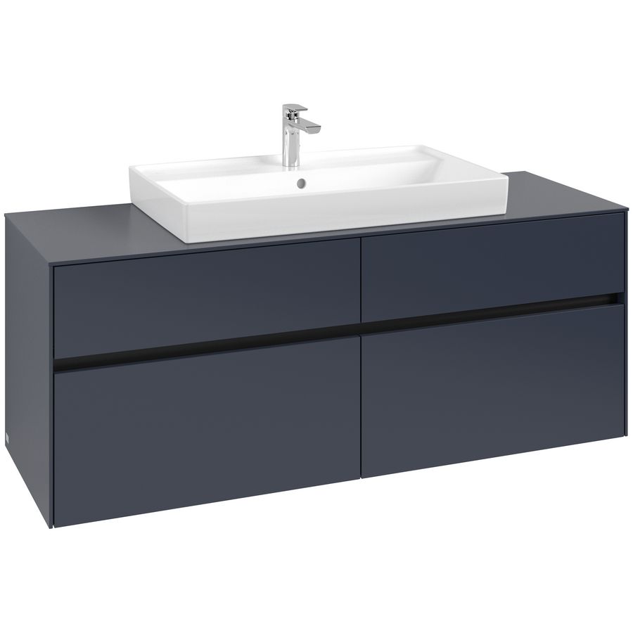 Wastafelonderkast Collaro 1400x548x500mm Marine Blue C08800VQ