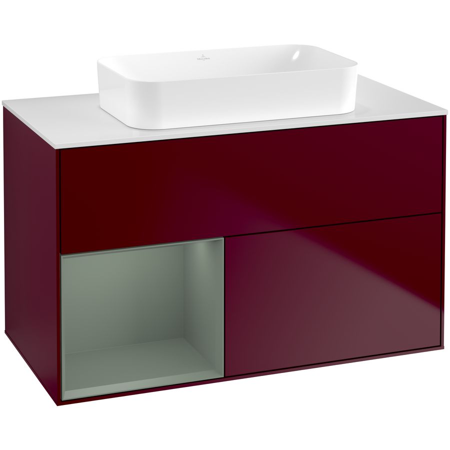 Wastafelonderkast Finion 1000x603x501mm Peony Matt Lacquer G651GMHB