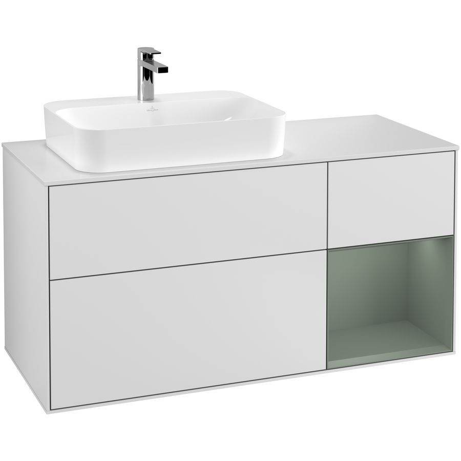 Wastafelonderkast Finion 1200x603x501mm White Matt Lacquer G401GMMT