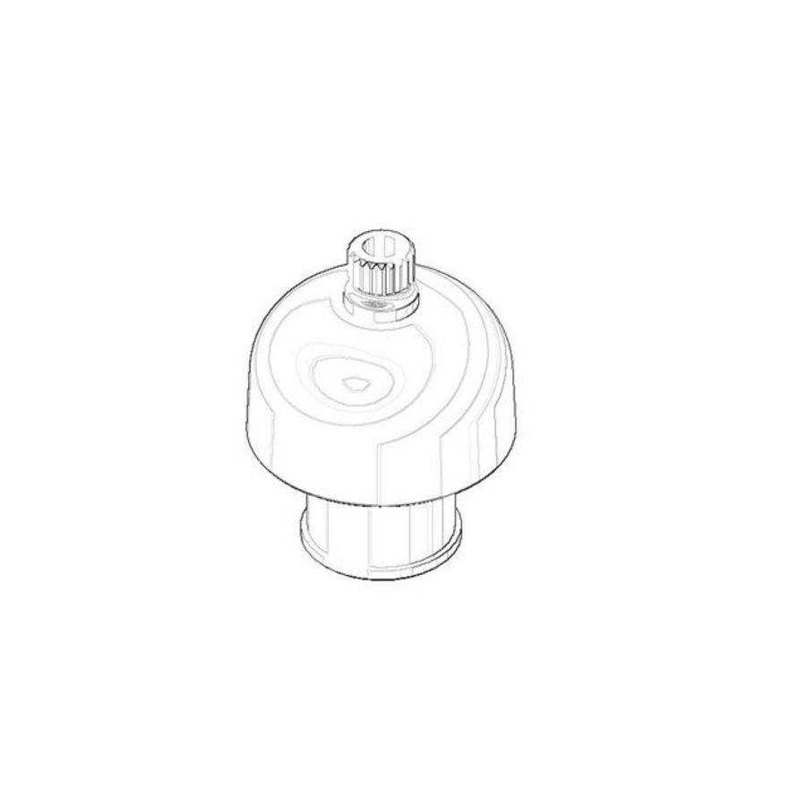 Bevestiging kapmontage 30,5x40mm chr