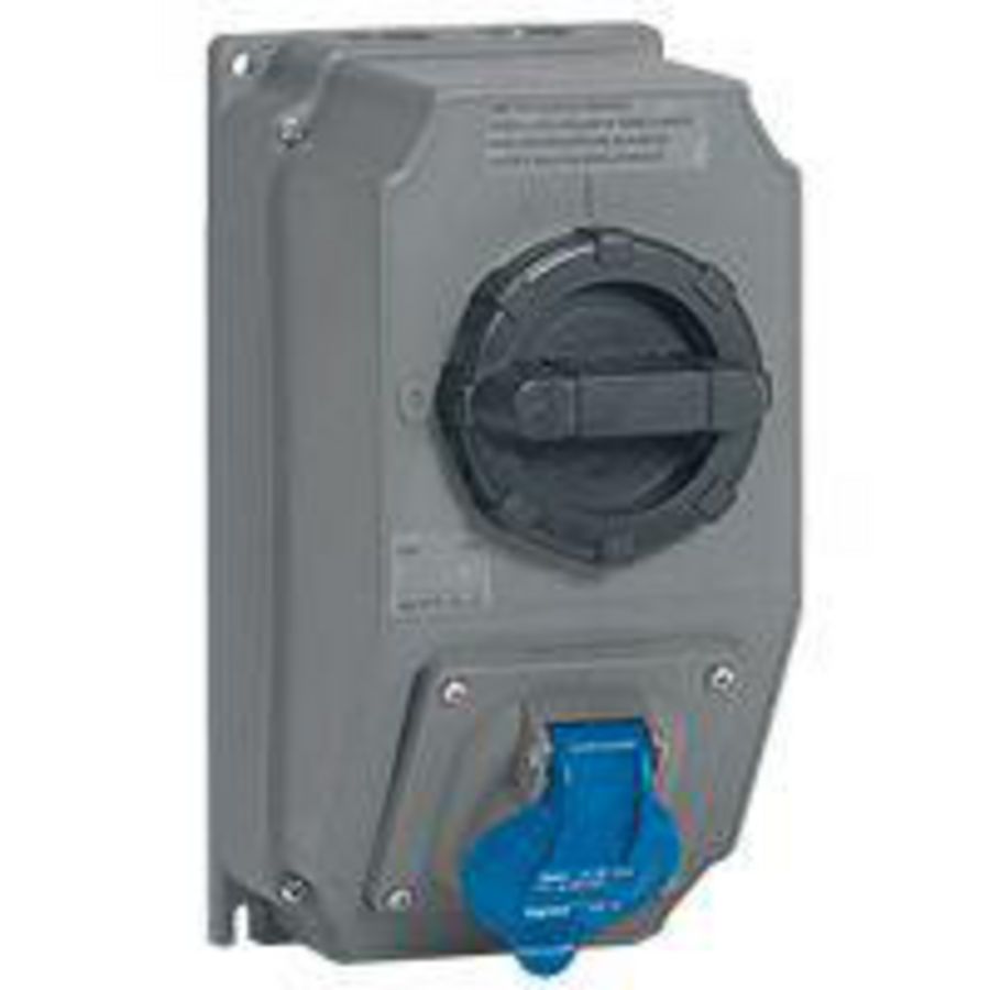 Wandcontactsdoos gesch. 230V 32A 3-polig IP44 Hypra