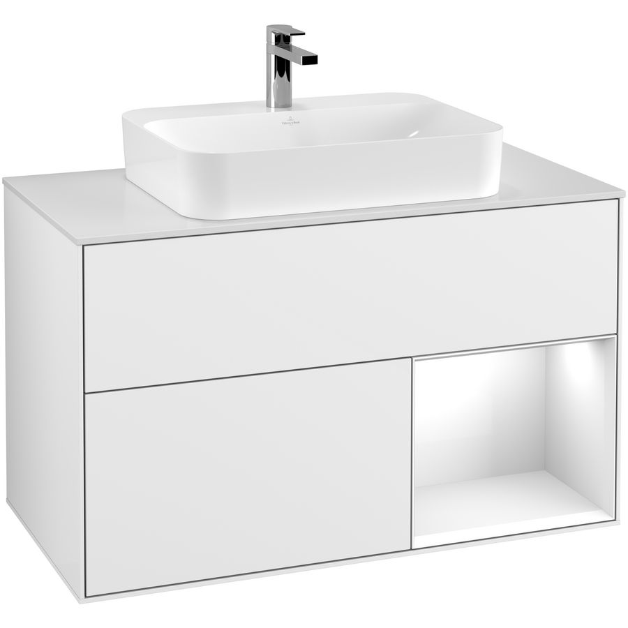 Wastafelonderkast Finion 1000x603x501mm G.White.L F371GFGF