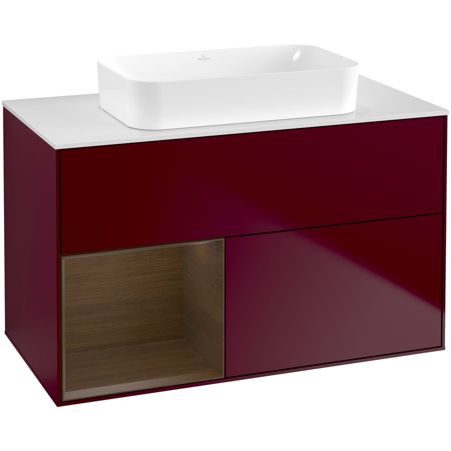 Wastafelonderkast Finion 1000x603x501mm Peony Matt Lacquer G651GNHB