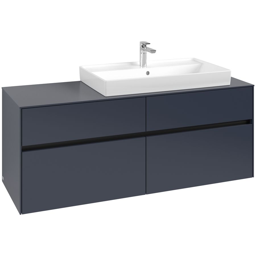 Wastafelonderkast Collaro 1400x548x500mm Marine Blue C09000VQ