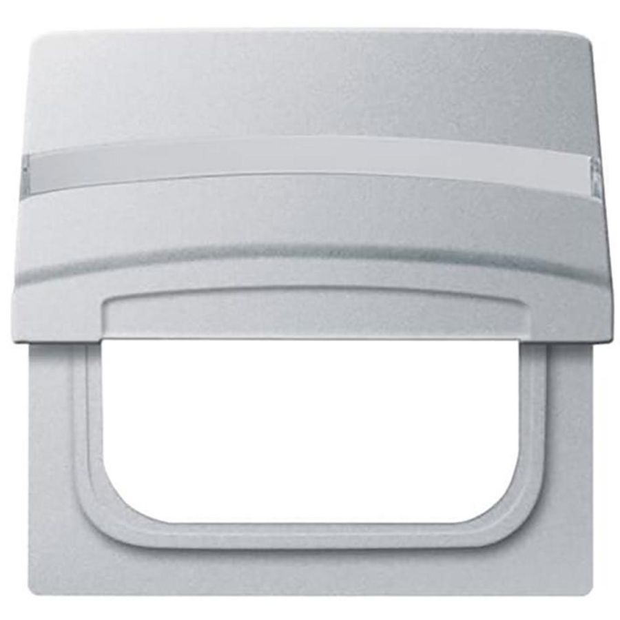 Centraalplaat met tekst kd verloop v SI IP44 A-w aluzilver (2118 GKN-33)