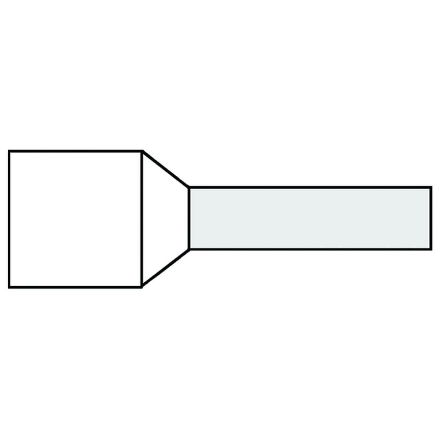 Zak a 500st. Adereindhuls geisol. 0,5mm² Wit 6mm stand.