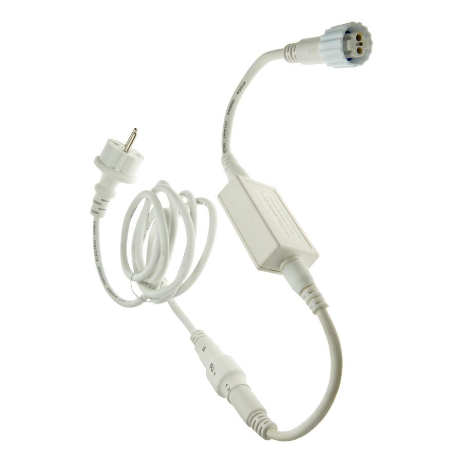 Armatuuraansluitadapter IP67 240V Max 480W 001-012 wit