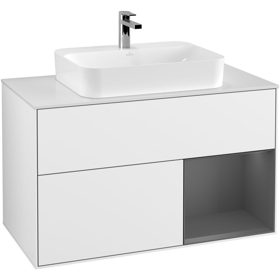 Wastafelonderkast Finion 1000x603x501mm G.White.L F371GKGF