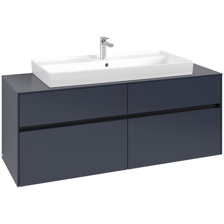 Wastafelonderkast Collaro 1400x548x500mm Marine Blue C09200VQ
