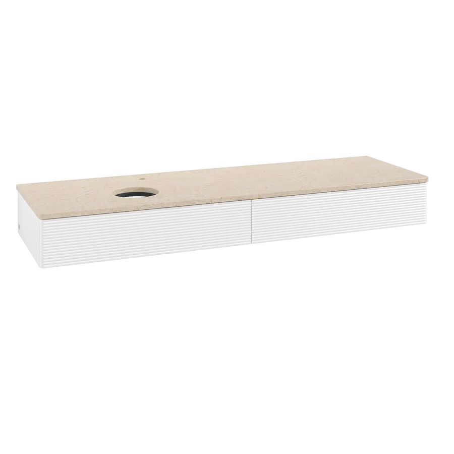 Wastafelonderkast Antao 1600x190x500mm White Matt Lacquer L15153MT