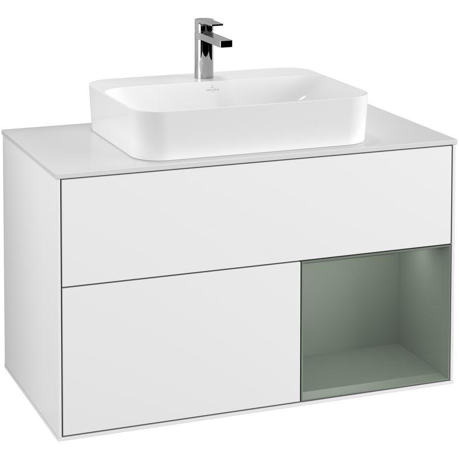 Wastafelonderkast Finion 1000x603x501mm G.White.L F371GMGF