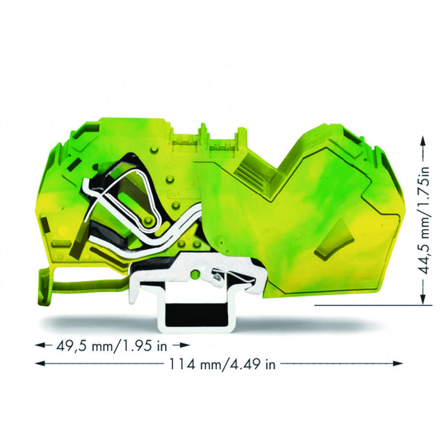 2-draads aardklem 35mm² geintegreerde afsluitplaat g VVE=15