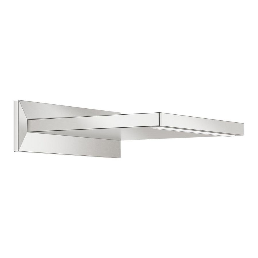 Allure brilliant waterval uitloop (wand) supersteel (rvs look) (Spa colors coll.)