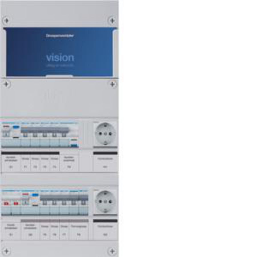 Groepenkast 7-groepenverdeler HS 2xALS 30mA +A +F+W+W 1-fase