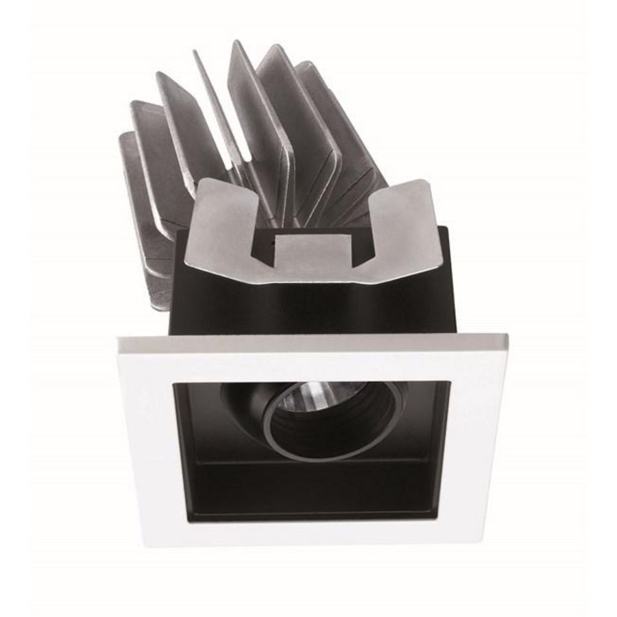 Downlight MYRIAD SQ ADJ zwart 2700K dali rand wit