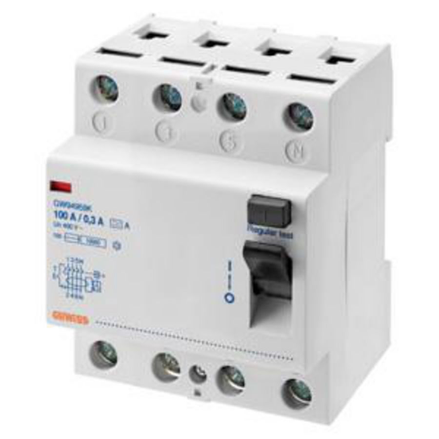 AARDLEKSCHAKELAAR 4P 100A 300mA TYPE-A DIRECT 4MODULE IDP