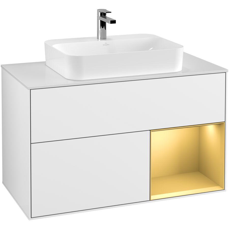 Wastafelonderkast Finion 1000x603x501mm G.White.L F371HFGF