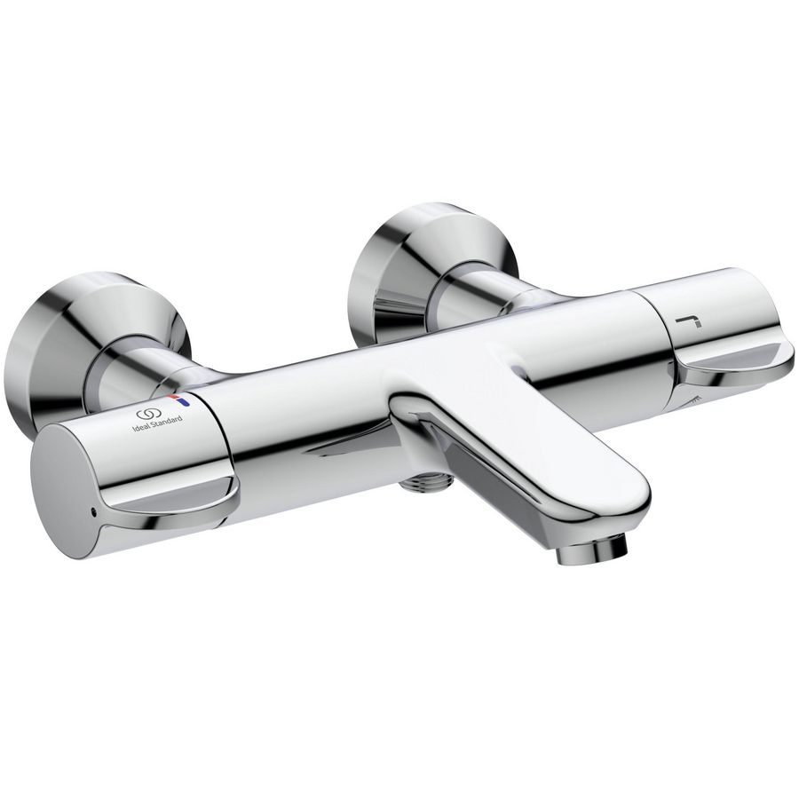 Ceraplus 2 badthermostaat chroom thermische desinfect incl. afsluitbare s-koppelingen