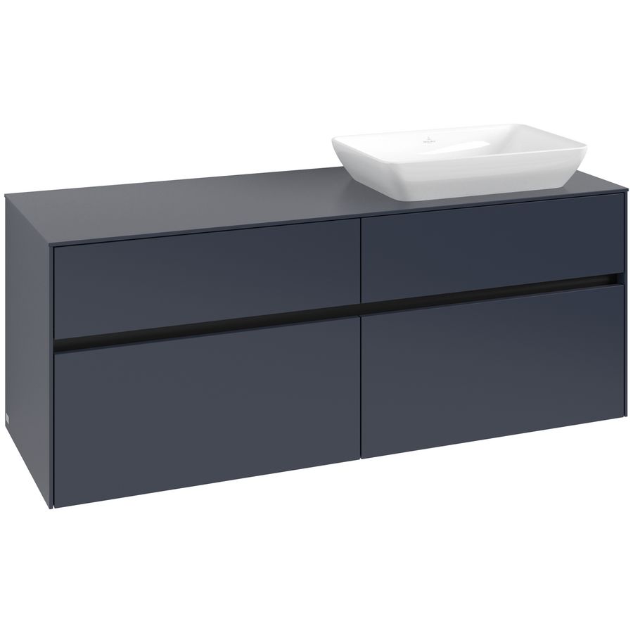 Wastafelonderkast Collaro 1400x548x500mm Marine Blue C11800VQ